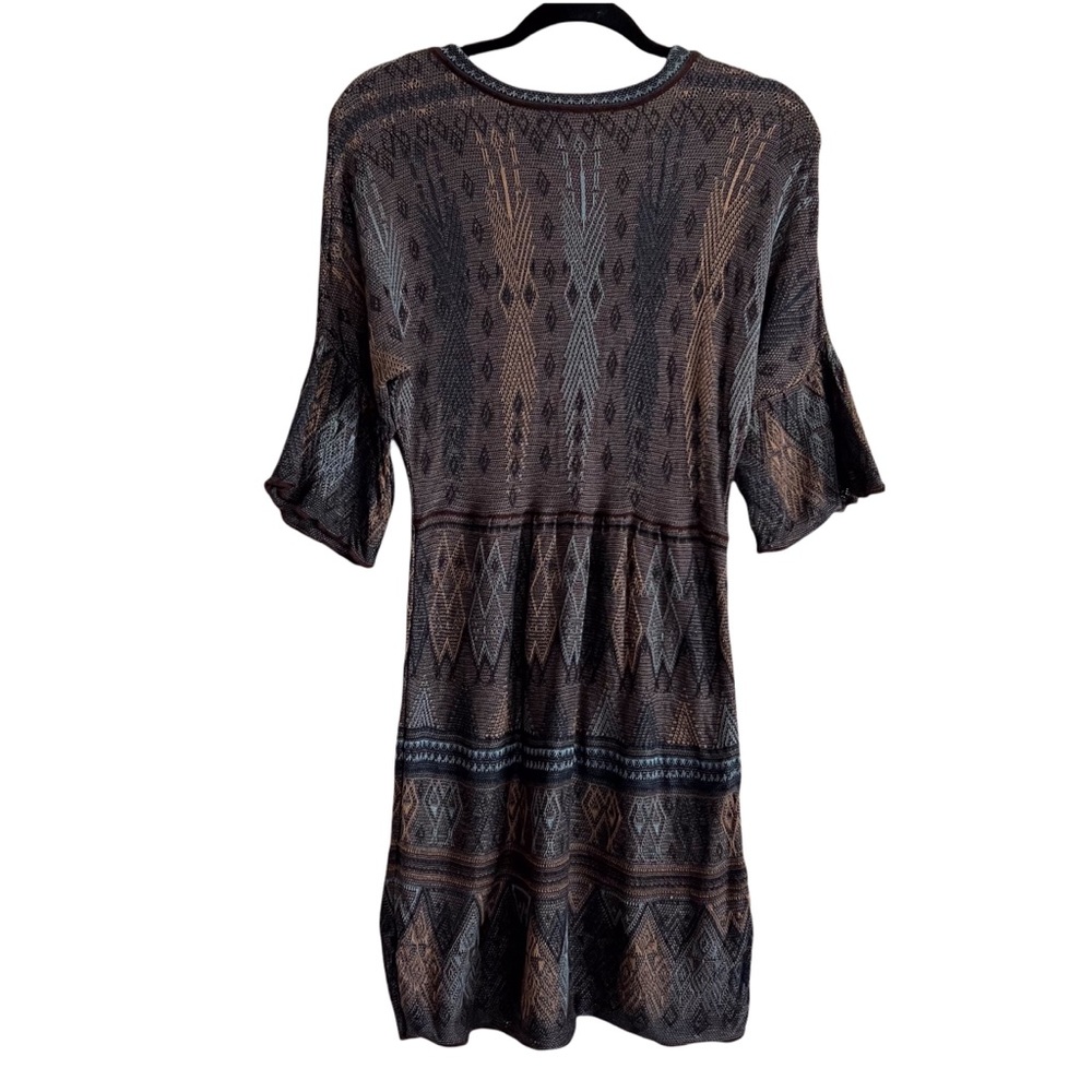 Peruvian Connection Brown Patterned Mini Dress - Picture 6 of 9